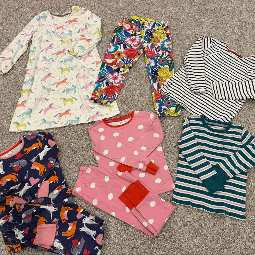 Girl Mini Boden Sleepwears Pant Tops Size 6-7